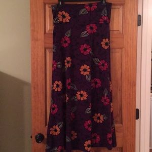LuLaRoe Maxi Skirt, XL, multi colored